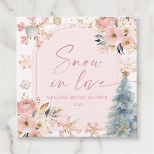 Etiquetas Para Recuerdos Nieve Enamorada Copo de Nieve Rosa Ducha de Novia 