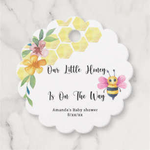 Etiquetas Para Recuerdos Niña abeja. Nuestra pequeña miel en camino