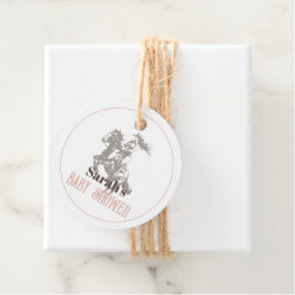 Etiquetas Para Recuerdos Niña niña pequeña Chica rosa occidental Baby Showe