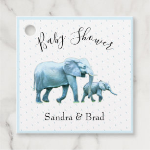 Etiquetas Para Recuerdos Niño lindo elefante azul elefante Baby Shower
