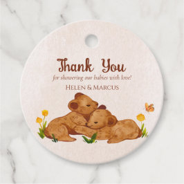 Etiquetas Para Recuerdos Niños gemelos neutros gracias