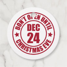 No abrir hasta que los Navidades lleguen al sello