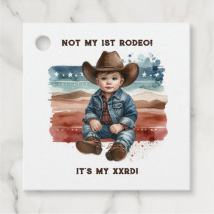 Etiquetas Para Recuerdos No Es Mi Primer Rodeo Cumpleaños de Vaquero Bebé