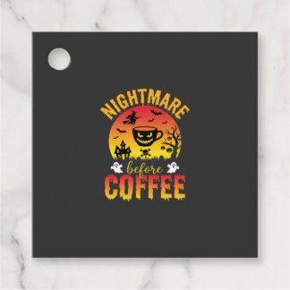 Etiquetas Para Recuerdos Noche de café de Halloween Pesadilla antes del caf
