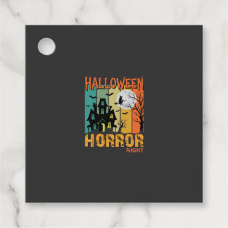 Etiquetas Para Recuerdos Noche de Terror de Halloween Casa Embrujada Vector