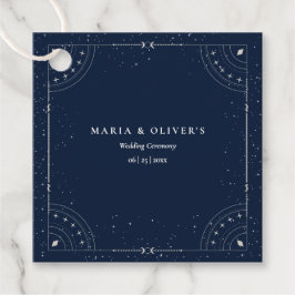 Etiquetas Para Recuerdos Noche estrellada Boda celestial Azul marino Elegan