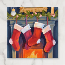 Noche Santa | Medias de Navidad Acuarela