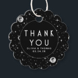 Etiquetas Para Recuerdos Noche Stars Celestial Mystical Black Gracias<br><div class="desc">Starry night gracias etiquetas de favores</div>
