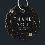 Etiquetas Para Recuerdos Noche Stars Celestial Mystical Black Gracias<br><div class="desc">Starry night gracias etiquetas de favores</div>