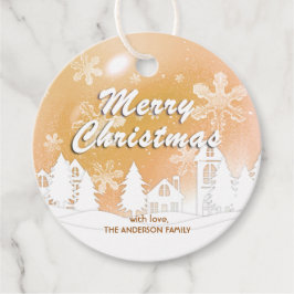 Etiquetas Para Recuerdos Nochebuena de copas de nieve de la Casa Blanca Fel