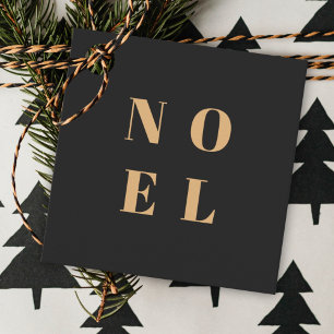 Etiquetas Para Recuerdos Noel Black and Gold Navidades de diseño