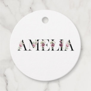 Etiquetas Para Recuerdos Nombre Amelia