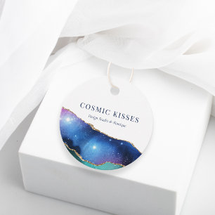 Etiquetas Para Recuerdos Nombre Comercial Galaxia Estelar Chic QR Social Co