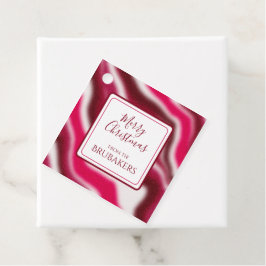 Etiquetas Para Recuerdos Nombre de Navidades rojos de candy modernos person