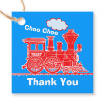 Nombre niño edad tren loco rojo azul cumpleaños 