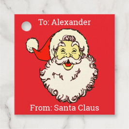 Etiquetas Para Recuerdos Nombre personalizado del personalizado Red Santa C