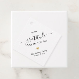 Etiquetas Para Recuerdos Nombre personalizado Gratitud Guión moderno Gracia