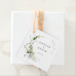 Etiquetas Para Recuerdos Nombres de fechas personalizados elegantes y terro<br><div class="desc">Completamente personalizable,  este diseño presenta un elegante follaje que enmarca tus detalles. Perfecto para cualquier evento hermoso. Este es parte de mi colección llamada "Tierra Verde". Gracias por tu apoyo e interés en mis diseños,  y asegúrate de visitar mi tienda para ver más de mis diseños.</div>