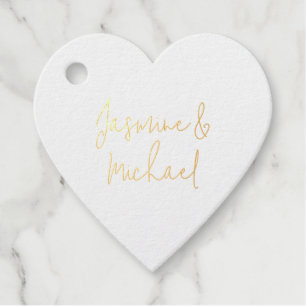 Etiquetas Para Recuerdos Nombres de Parejas de Caligrafía Chic Lovely