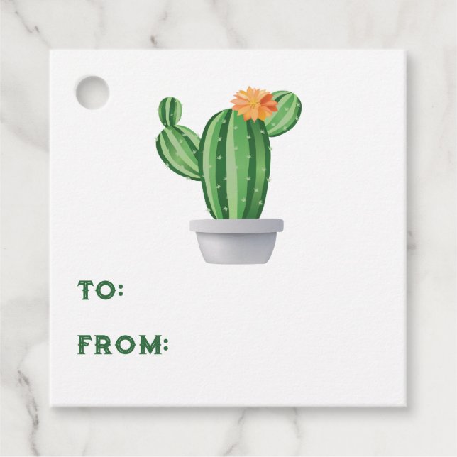 Etiquetas Para Recuerdos Nopal en maceta (Anverso)