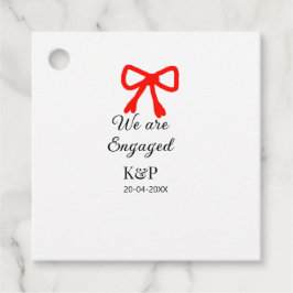 Etiquetas Para Recuerdos Nos comprometemos a añadir nombre letra arco rojo 