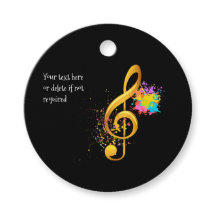 Nota musical de Divertido Treble Clef. Texto edita