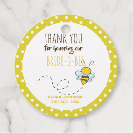 Etiquetas Para Recuerdos Novia 2 Abeja Lindo Amarillo Lunares Despedida de 
