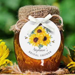 Etiquetas Para Recuerdos Novia Abeja Panal Girasol Despedida de Soltera