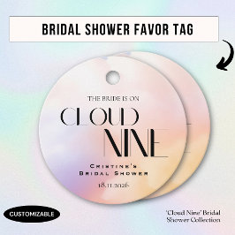 Etiquetas Para Recuerdos Novia en la nube 9 Despedida de soltera Colorida y