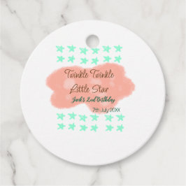 Etiquetas Para Recuerdos nubes naranjas gemelan pequeñas estrellas verdes