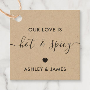 Etiquetas Para Recuerdos Nuestra Boda de Amor Caliente y Picante