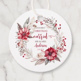 Etiquetas Para Recuerdos Nuestra primera Navidad casada