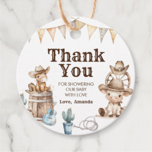 Etiquetas Para Recuerdos Nuestro pequeño Cowboy Wild West Baby Shower