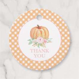 Etiquetas Para Recuerdos Nuestro pequeño pumpkin floral primer cumpleaños G