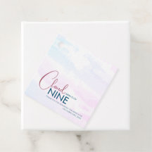 Nueve nubes de estilo Blue Bridal Shower Thankyou