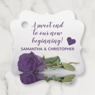 Etiquetas Para Recuerdos Nuevo comienzo de Amethyst Purple Rosa Sweet End