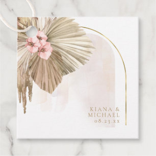 Etiquetas Para Recuerdos Oasis Boho Arco Floral de Boda ID959