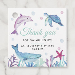 Etiquetas Para Recuerdos Ocean Under the Sea Animals Favor Tag