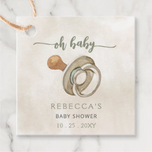 Etiquetas Para Recuerdos Oh Baby Gender Neutral Boho Baby Shower Invitación