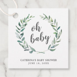 Etiquetas Para Recuerdos Oh Baby Rustic Greenery Gender Neutral Baby Shower