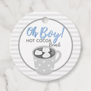 Etiquetas Para Recuerdos Oh boy Baby Shower Ideas Hot Cocoa Bomba