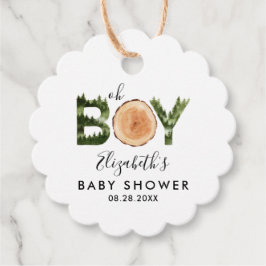 Etiquetas Para Recuerdos Oh Boy Woodland Baby Shower Gracias