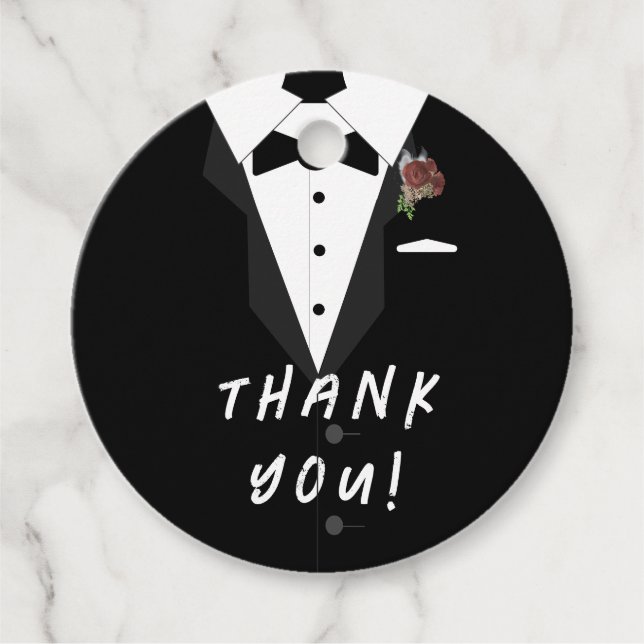 Etiquetas Para Recuerdos ¡Oh, chico! Tuxedo (Anverso)