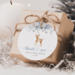 Etiquetas Para Recuerdos Oh ciervo de invierno azul bebé ducha<br><div class="desc">Oh venado de invierno azul niño ducha de bebé Favor Etiquetas Concordantes disponibles.</div>