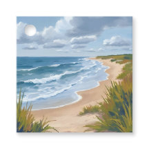 Olas del Océano | Pintura Costera de Playa