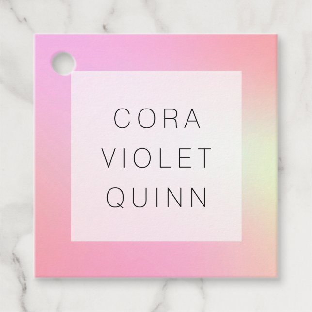 Etiquetas Para Recuerdos Ombre holográfico (Anverso)