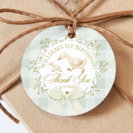 Etiquetas Para Recuerdos One Silly Goose Gender neutral Sage Birthday