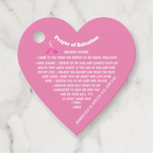 Etiquetas Para Recuerdos ORACIÓN DE SALVACIÓN Cinta Rosa