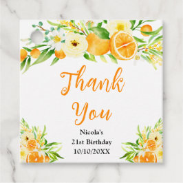 Etiquetas Para Recuerdos Oranges Citrus Birthday Thank You