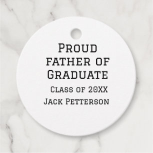 Etiquetas Para Recuerdos Orgulloso padre de la clase de graduados de 20XX a